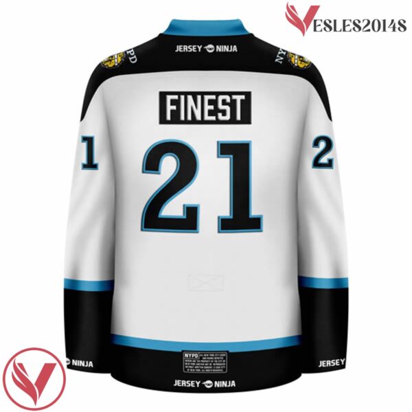 NYPD Shield White Hockey Jersey - Vesles2014S 3