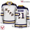 NYPD Wordmark White Hockey Jersey - Vesles2014S