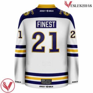 NYPD Wordmark White Hockey Jersey - Vesles2014S 3