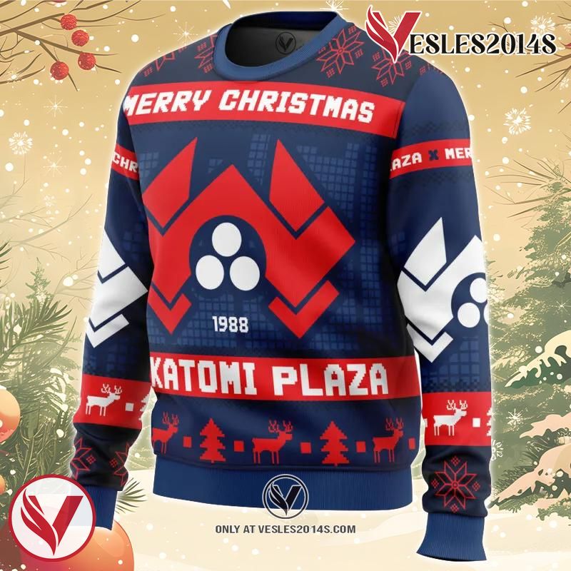 Nakatomi Plaza Die Hard Ugly Christmas Sweater, Unique Christmas Gift For Fans - Vesles2014S 1