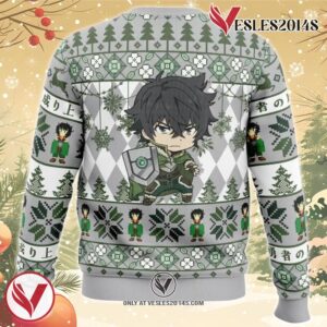 Naofumi Iwatani The Rising of the Shield Hero Ugly Christmas Sweater, Unique Christmas Gift For Fans - Vesles2014S 1
