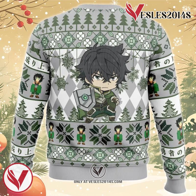 Naofumi Iwatani The Rising of the Shield Hero Ugly Christmas Sweater, Unique Christmas Gift For Fans - Vesles2014S 1