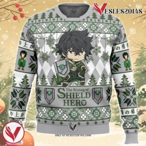 Naofumi Iwatani The Rising of the Shield Hero Ugly Christmas Sweater, Unique Christmas Gift For Fans - Vesles2014S