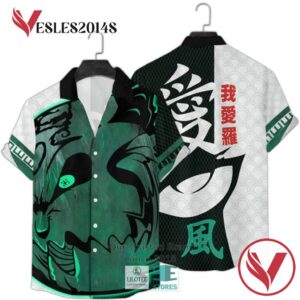 Naruto Green Casual Hawaiian Shirt, Best Gifts For Summer Vesles2014S