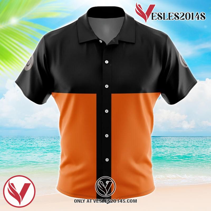 Naruto Shippuden Hawaiian Button Up Shirt, Perfect Gifts For Anime Lovers - Vesles2014S