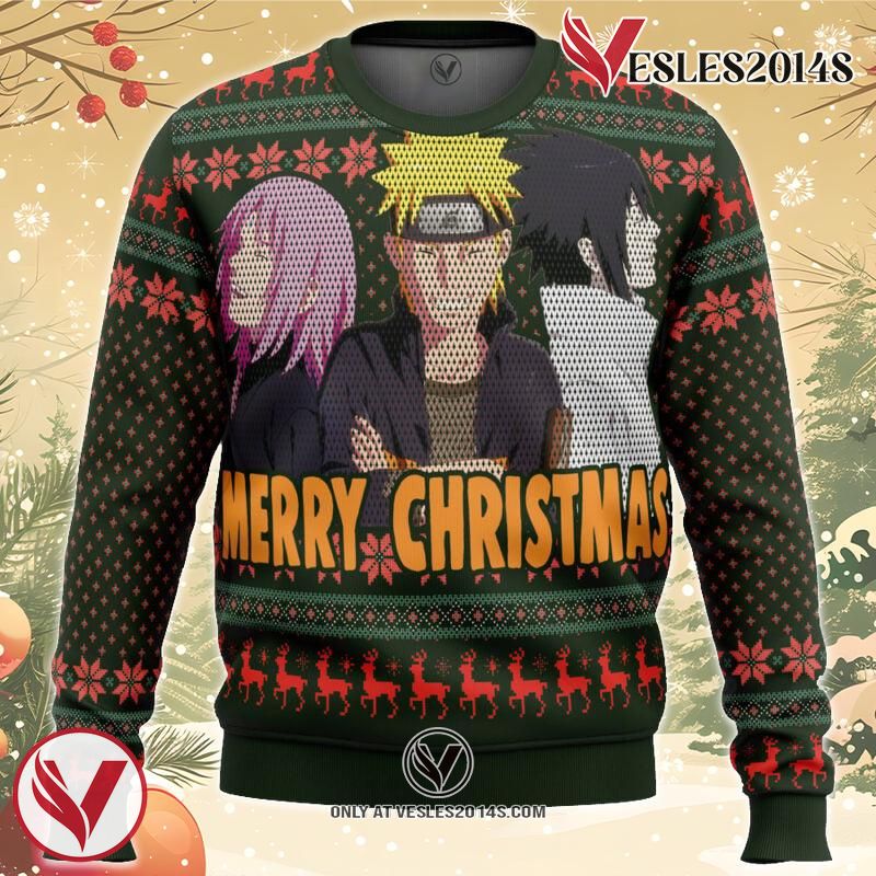 Naruto Squad 7 Ugly Christmas Sweater, Unique Christmas Gift For Fans - Vesles2014S
