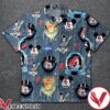 Nasa Mickey And Bowie Blue Tribal Stripe Hawaiian Shirt, Unique Gifts For Friends - Vesles2014S 1