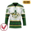 Nashville Predators St Patrick Day Custom Name Custom Number Hockey Jersey, Trending Gifts For Fans - Vesles2014s