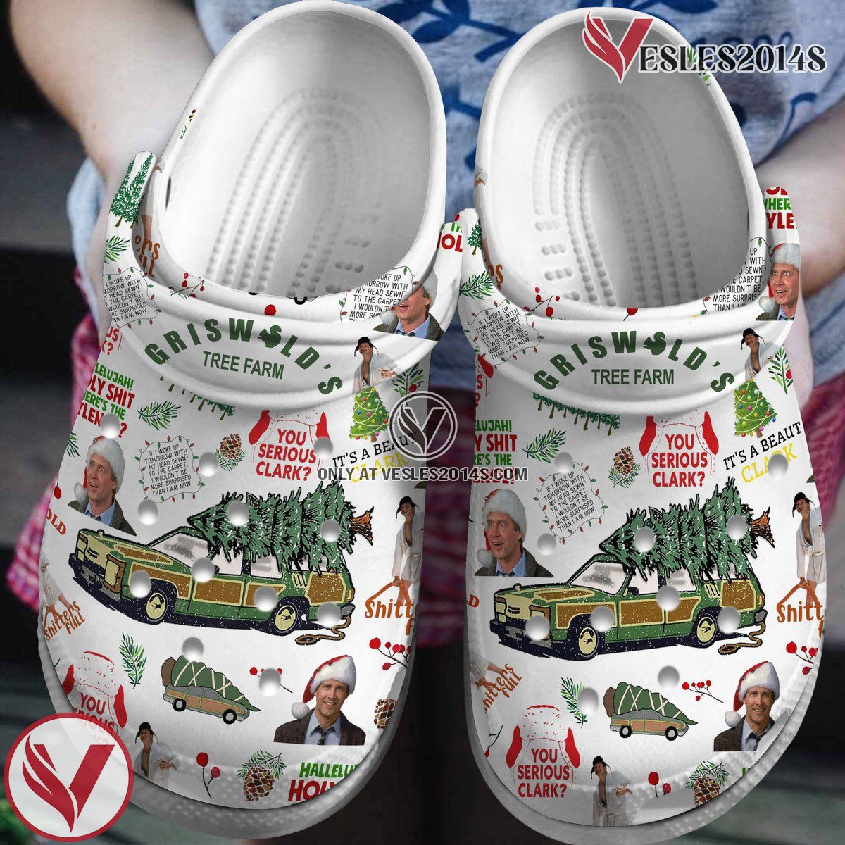 National Lampoon’s Christmas Vacation Movie Crocs Crocband Clogs Shoes Comfortable For Men Women and Kids Style 15 - Vesles2014S