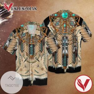 Native America For Men And Women Graphic Print Short Sleeve Hawaiian Casual Shirt Vesles2014S