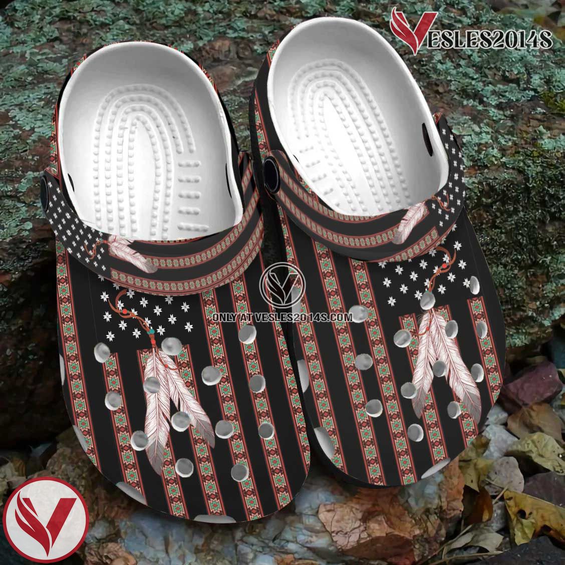 Native American Crocs Clog Shoes For Kid and Adult Style 12, Unique Gift From Vesles2014S 3