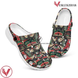 Native American Crocs Clog Shoes For Kid and Adult Style 3, Unique Gift From Vesles2014S 2