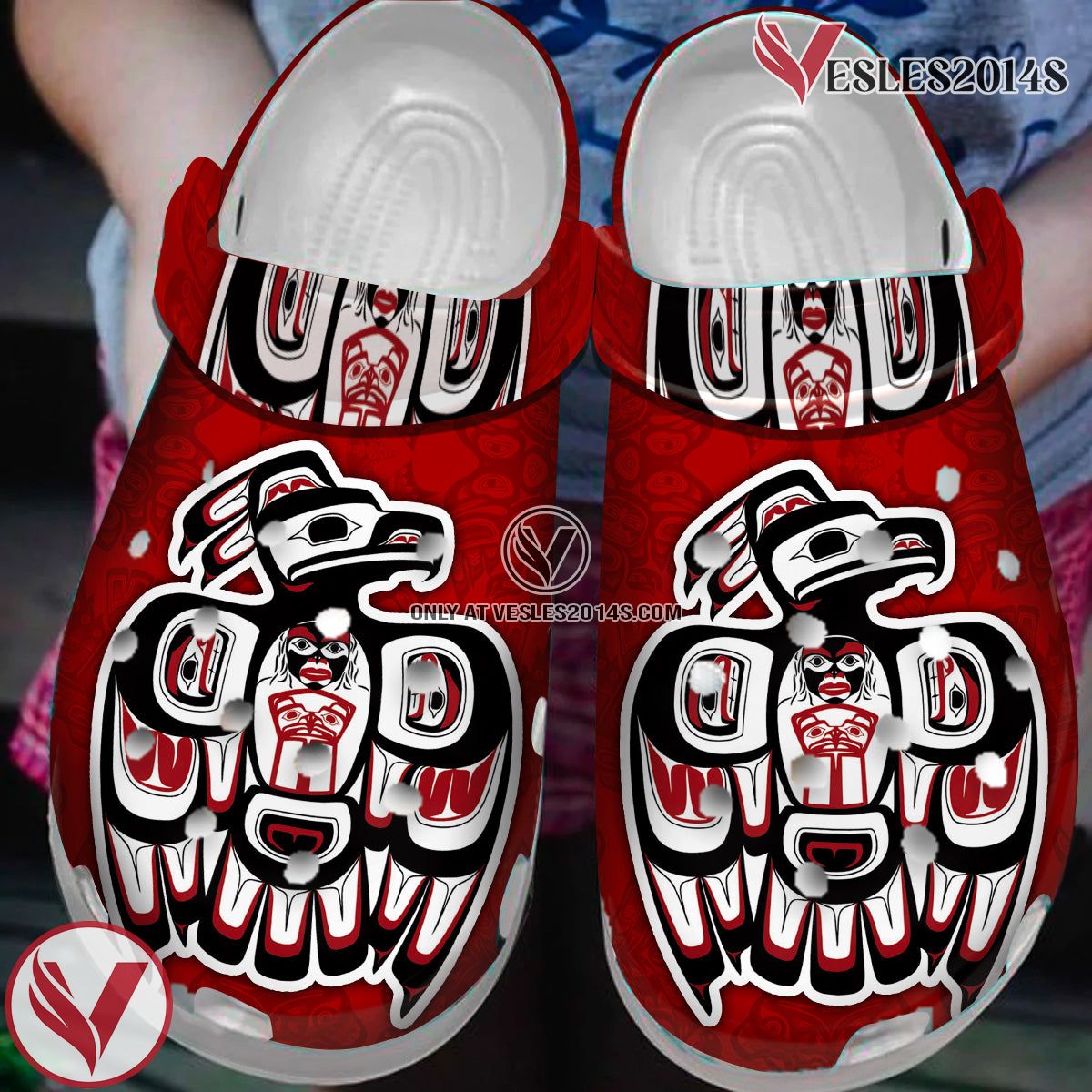 Native American Crocs Clog Shoes For Kid and Adult Style 30, Unique Gift From Vesles2014S