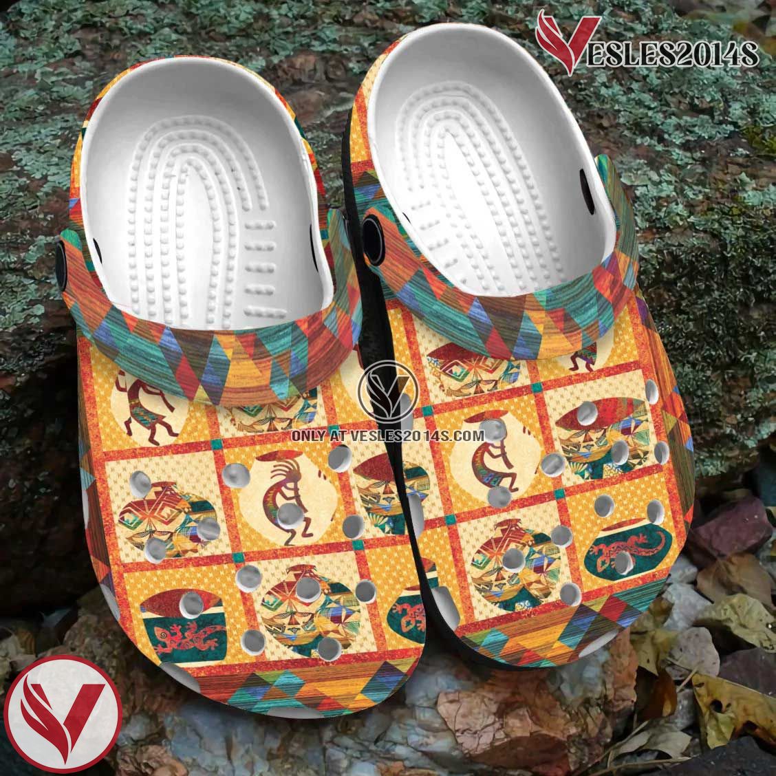 Native American Crocs Clog Shoes For Kid and Adult Style 33, Unique Gift From Vesles2014S 2