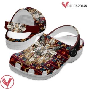 Native American Crocs Clog Shoes For Kid and Adult Style 37, Unique Gift From  Vesles2014S