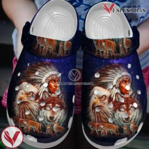 Native American Crocs Clog Shoes For Kid and Adult Style 4, Unique Gift From  Vesles2014S