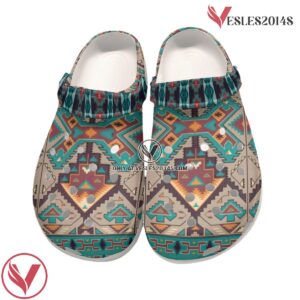 Native American Crocs Clog Shoes For Kid and Adult Style 42, Unique Gift From  Vesles2014S 4