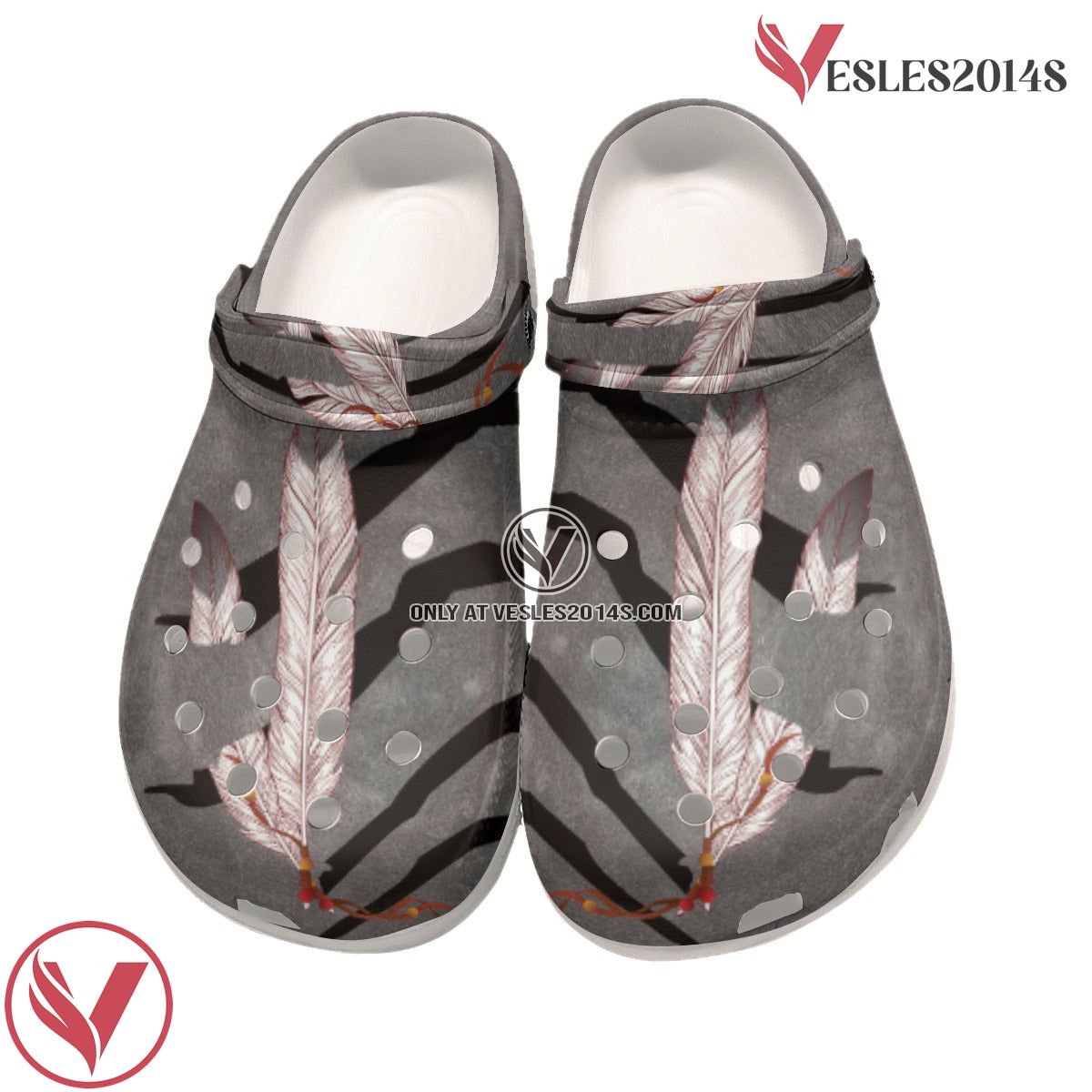 Native American Crocs Clog Shoes For Kid and Adult Style 45, Unique Gift From Vesles2014S 4