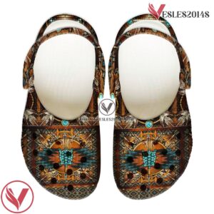 Native American Crocs Clog Shoes For Kid and Adult Style 46, Unique Gift From Vesles2014S 2