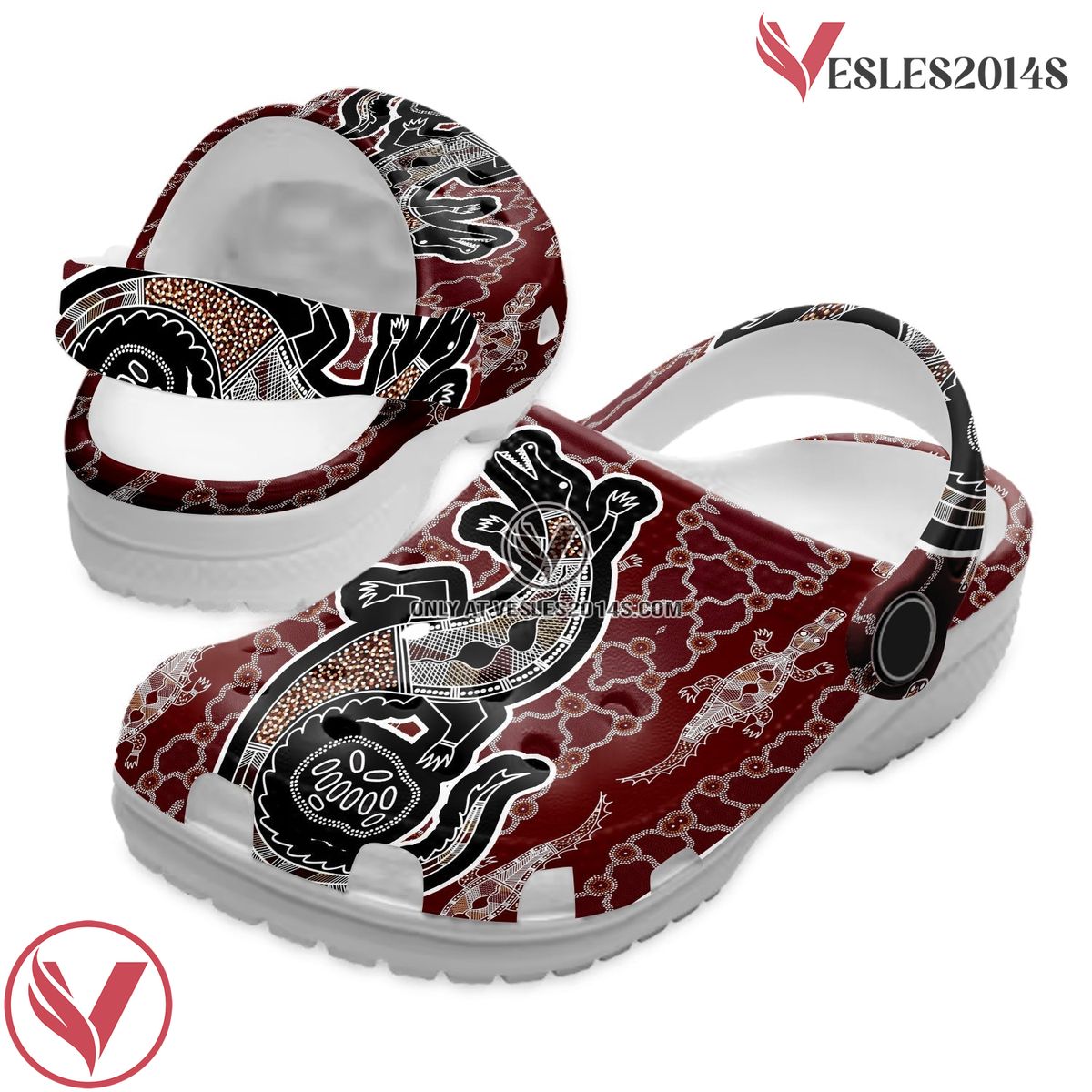 Native American Crocs Clog Shoes For Kid and Adult Style 50, Unique Gift From Vesles2014S