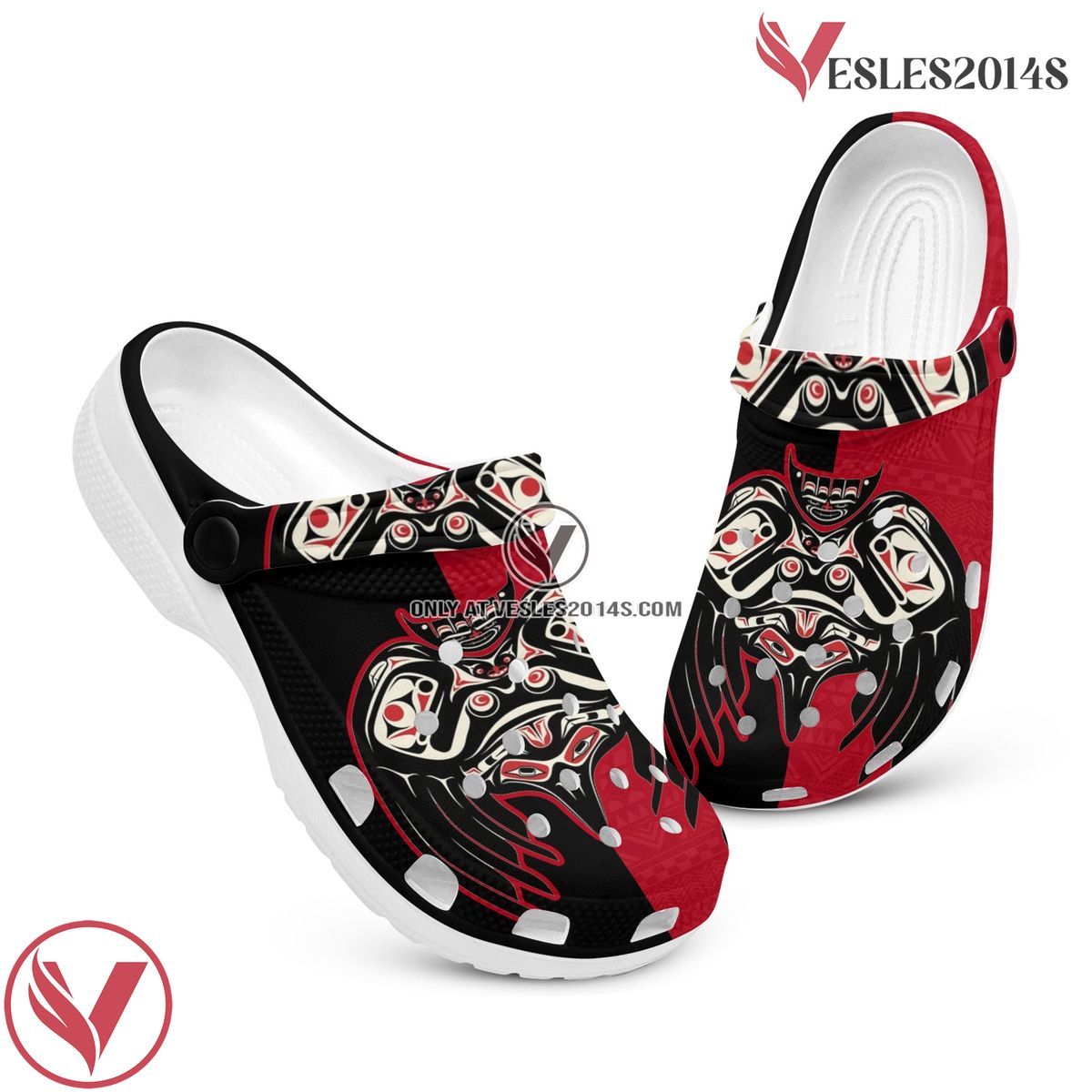 Native American Crocs Clog Shoes For Kid and Adult Style 52, Unique Gift From Vesles2014S 2