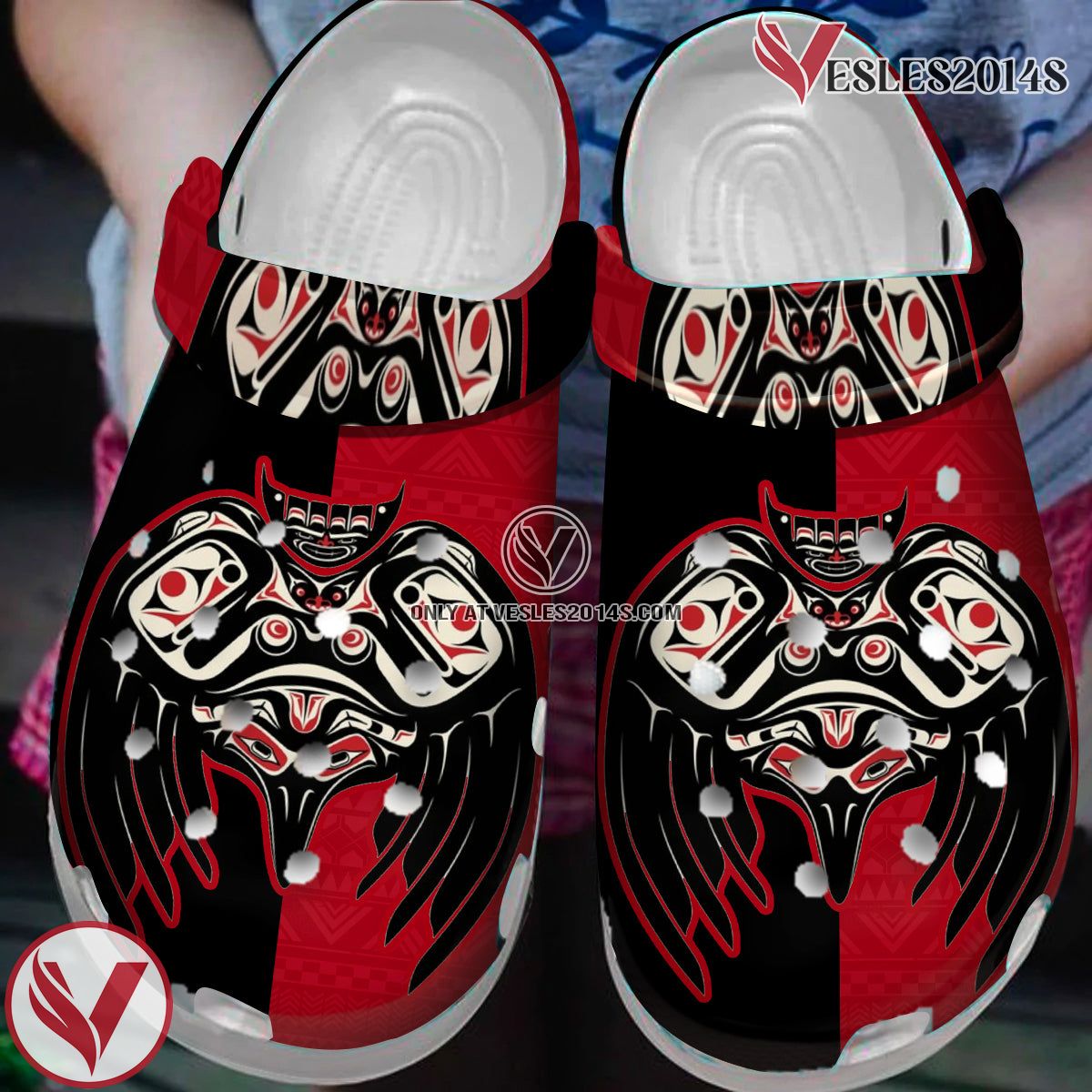 Native American Crocs Clog Shoes For Kid and Adult Style 52, Unique Gift From Vesles2014S
