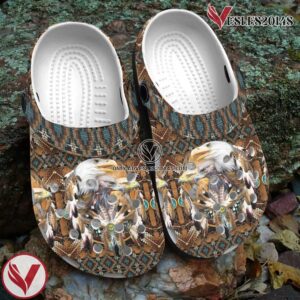 Native American Crocs Clog Shoes For Kid and Adult Style 53, Unique Gift From Vesles2014S 2