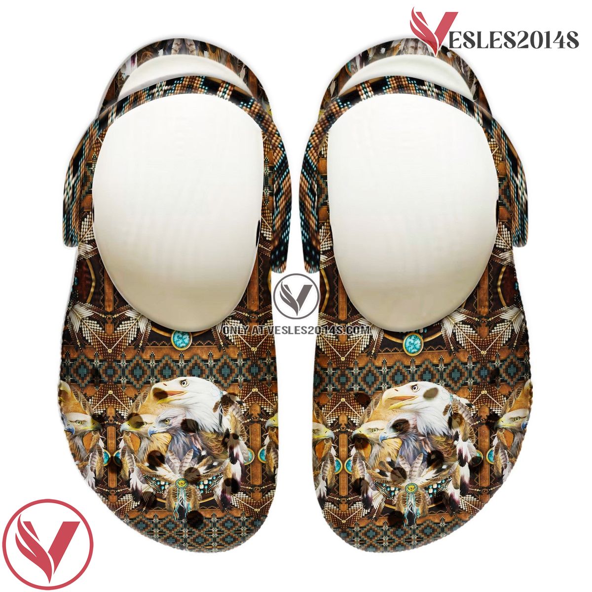 Native American Crocs Clog Shoes For Kid and Adult Style 53, Unique Gift From Vesles2014S 4