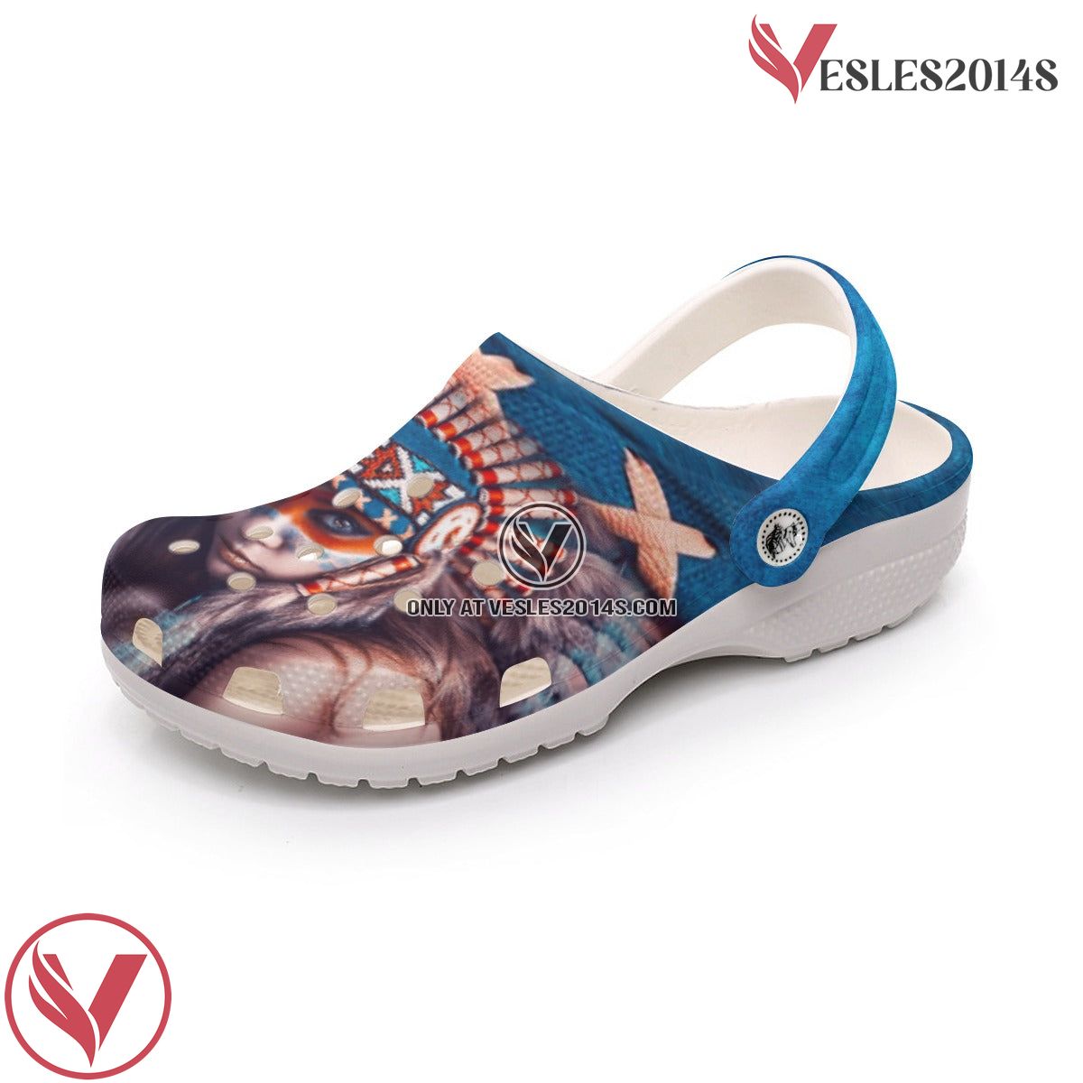 Native American Crocs Clog Shoes For Kid and Adult Style 56, Unique Gift From Vesles2014S 3