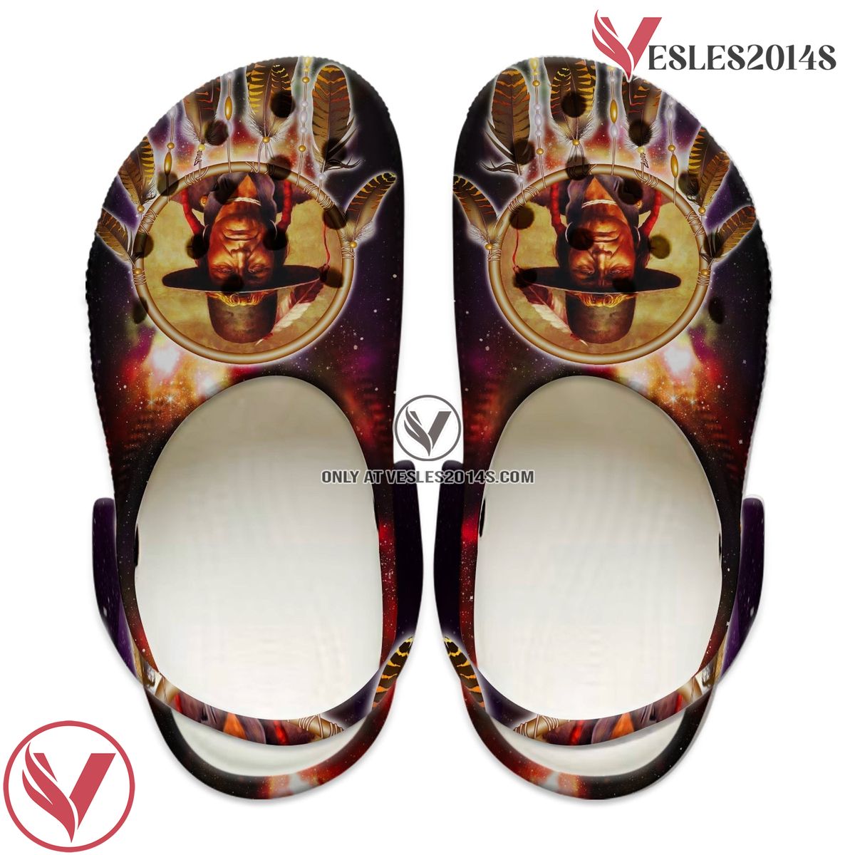Native American Crocs Clog Shoes For Kid and Adult Style 58, Unique Gift From Vesles2014S 2