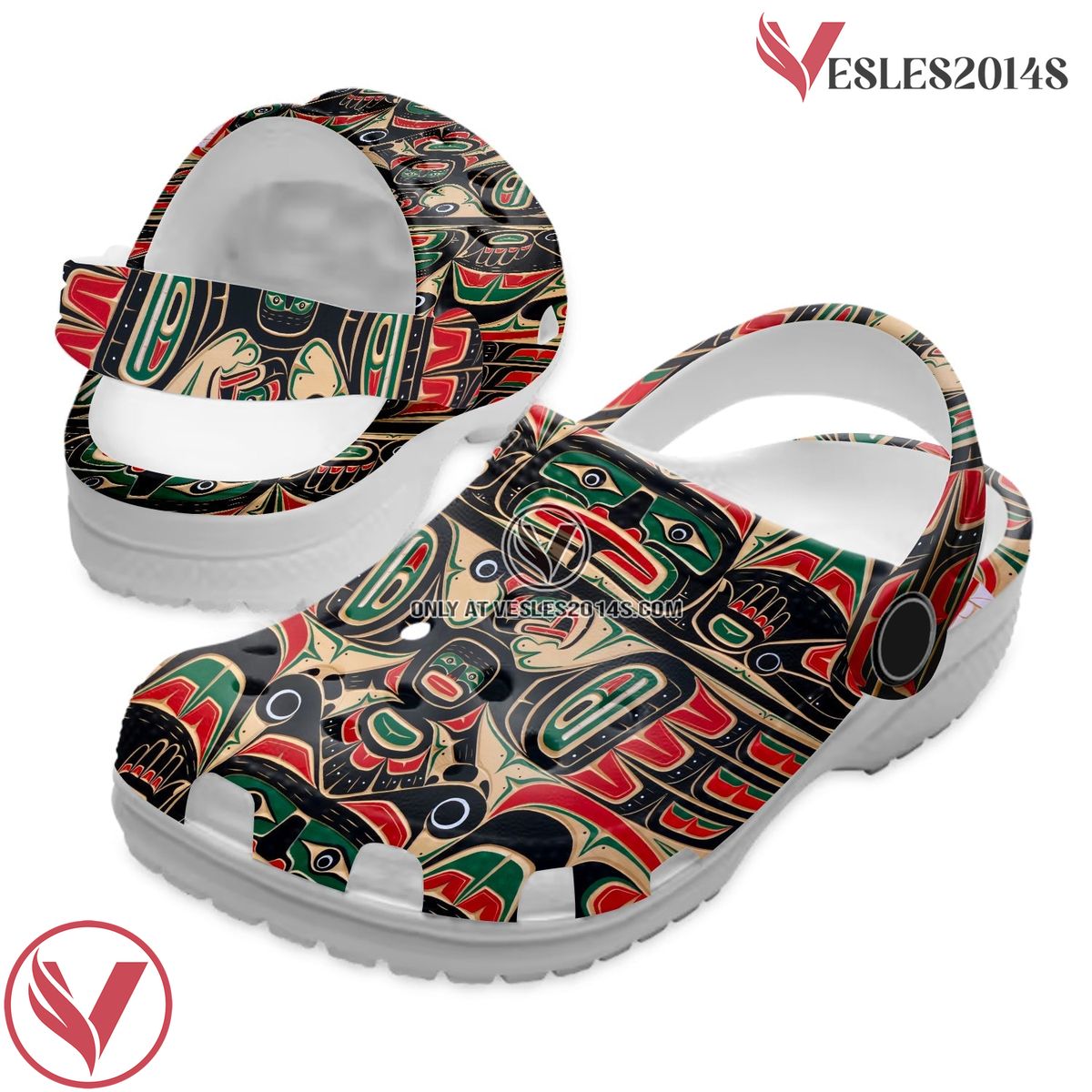 Native American Crocs Clog Shoes For Kid and Adult Style 6, Unique Gift From Vesles2014S
