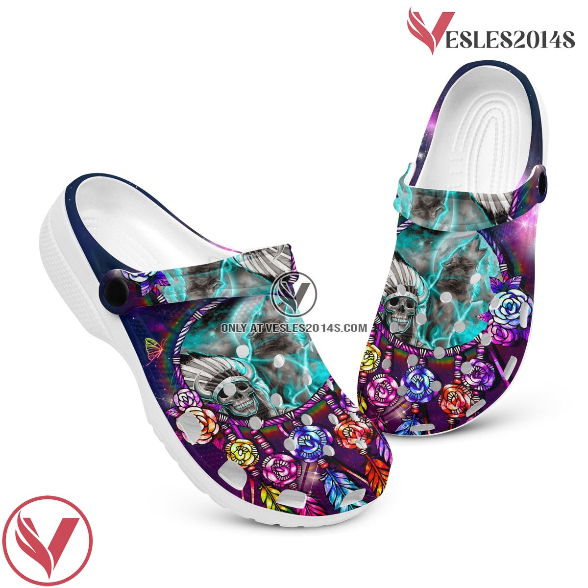 Native American Crocs Clog Shoes For Kid and Adult Style 61, Unique Gift From Vesles2014S 2