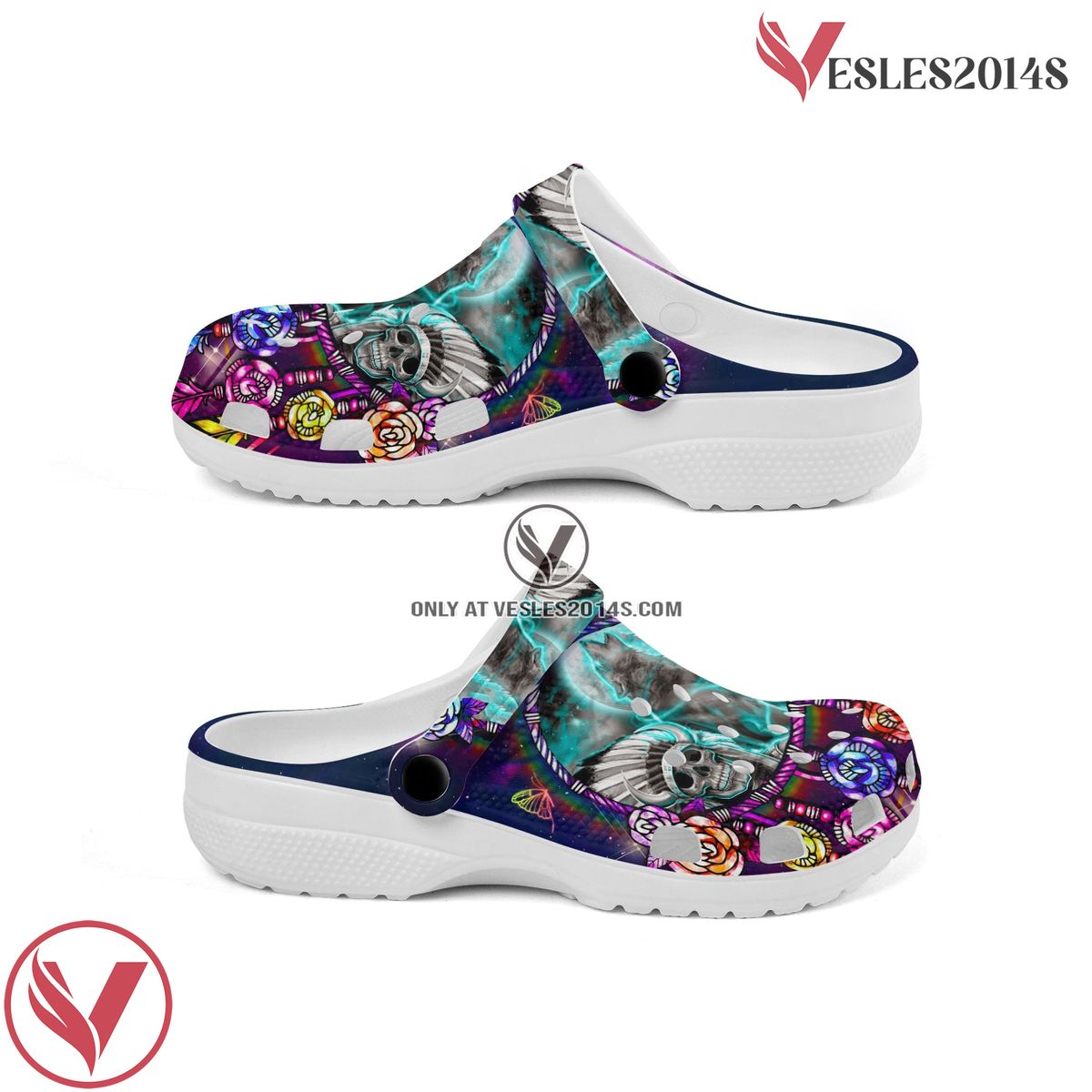 Native American Crocs Clog Shoes For Kid and Adult Style 61, Unique Gift From Vesles2014S 3