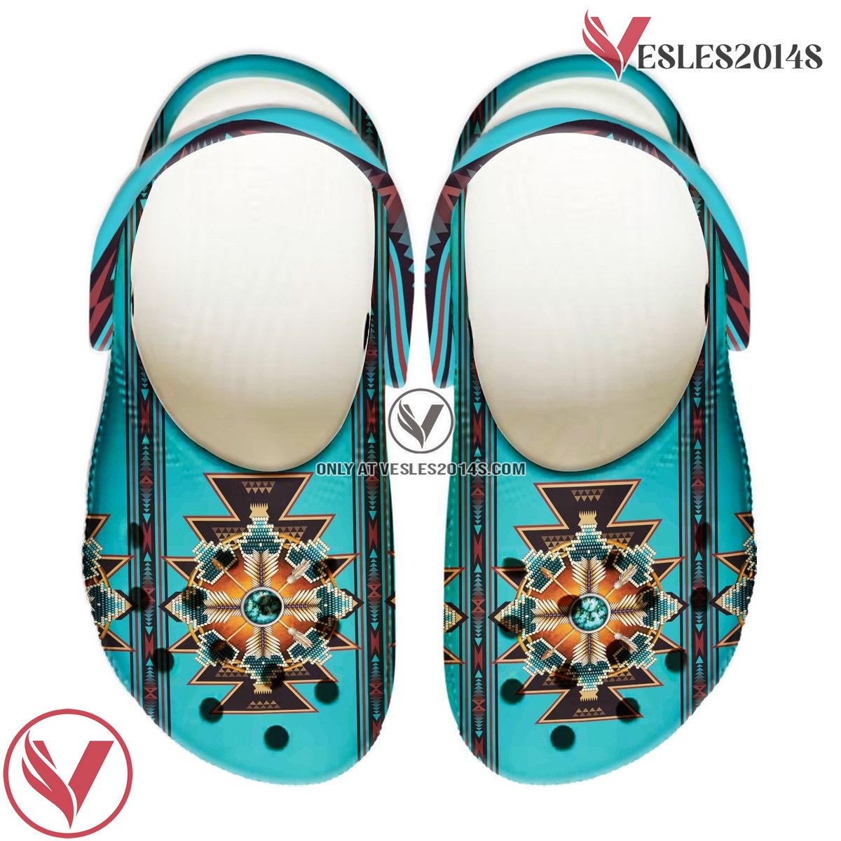 Native American Crocs Clog Shoes For Kid and Adult Style 62, Unique Gift From Vesles2014S 4