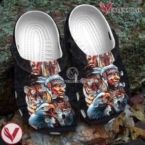 Native American Crocs Clog Shoes For Kid and Adult Style 63, Unique Gift From  Vesles2014S 2