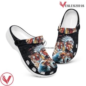 Native American Crocs Clog Shoes For Kid and Adult Style 63, Unique Gift From  Vesles2014S 3