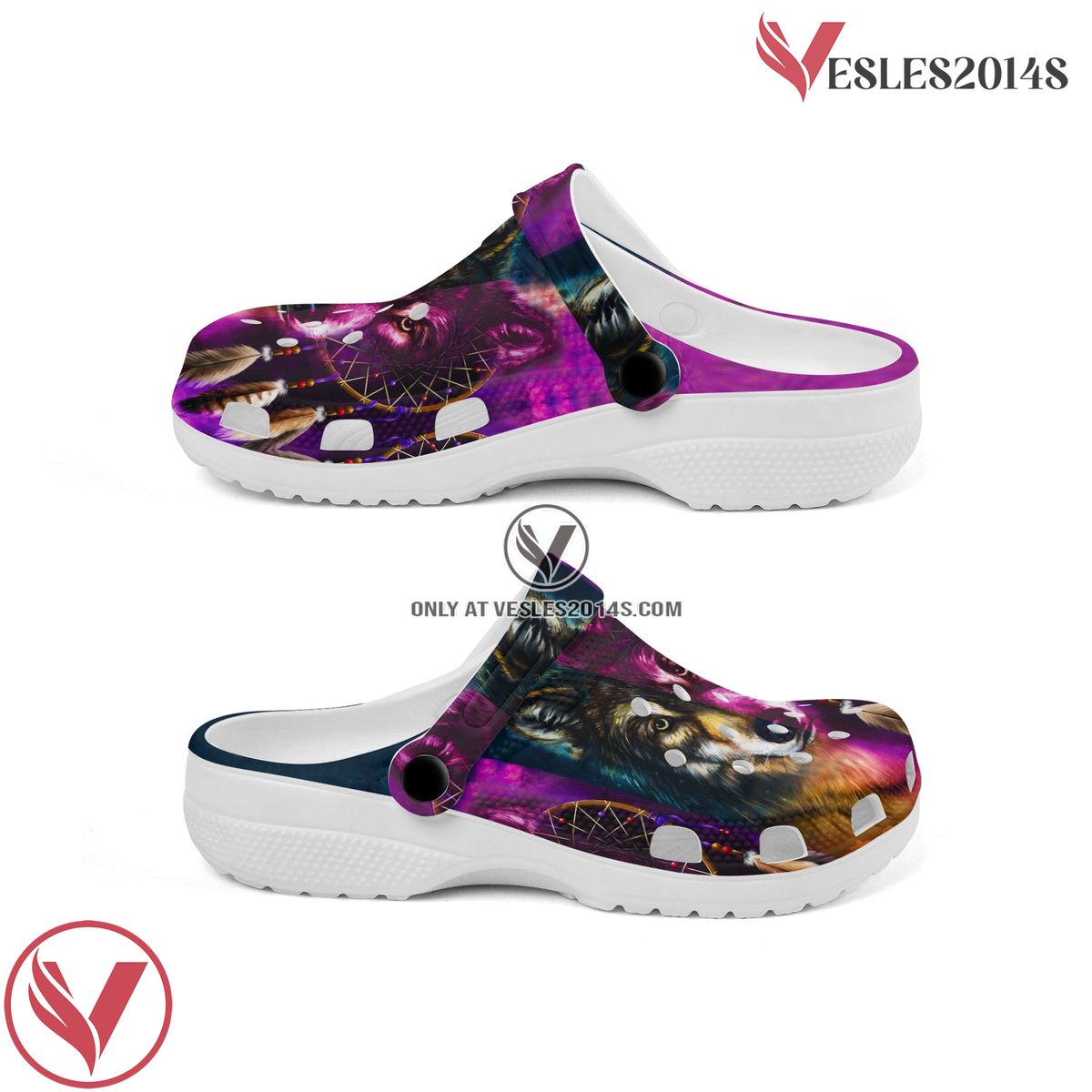 Native American Crocs Clog Shoes For Kid and Adult Style 64, Unique Gift From Vesles2014S 3