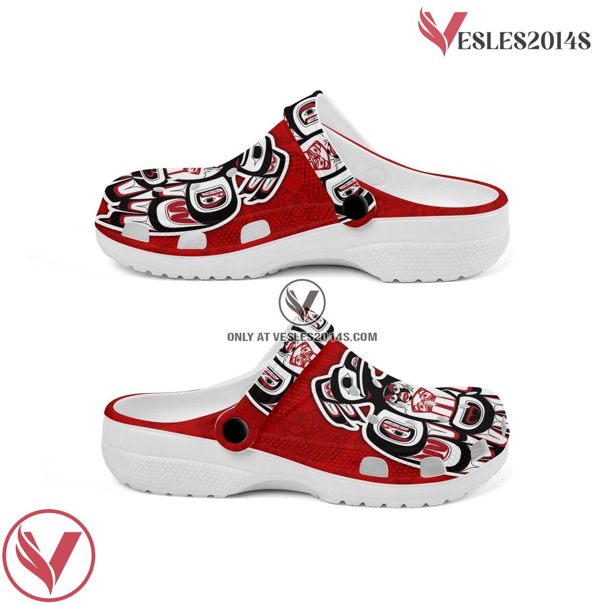 Native American Crocs Clog Shoes For Kid and Adult Style 65, Unique Gift From Vesles2014S 4