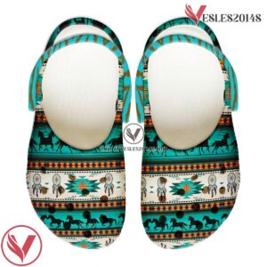 Native American Crocs Clog Shoes For Kid and Adult Style 66, Unique Gift From Vesles2014S 2