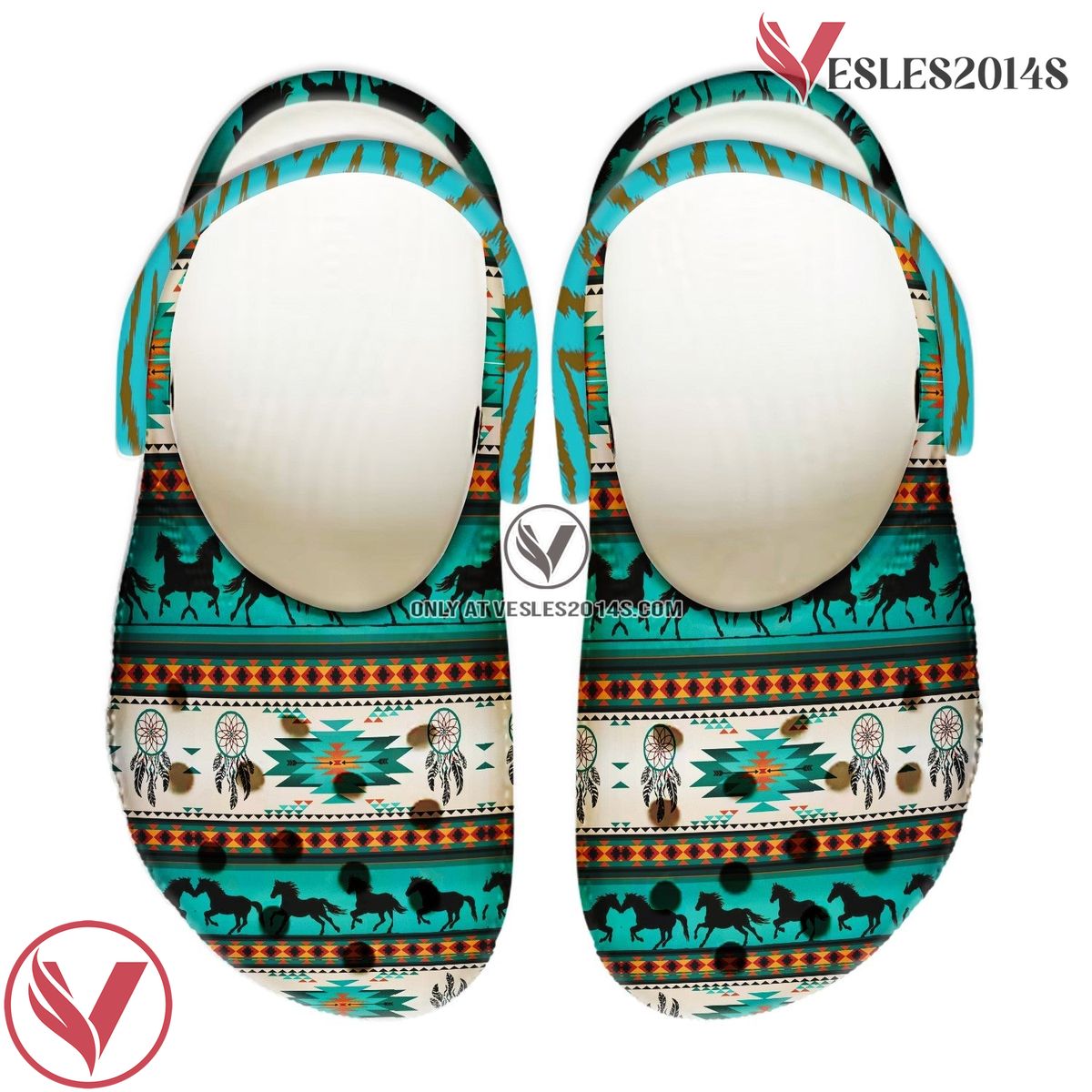Native American Crocs Clog Shoes For Kid and Adult Style 66, Unique Gift From Vesles2014S 2