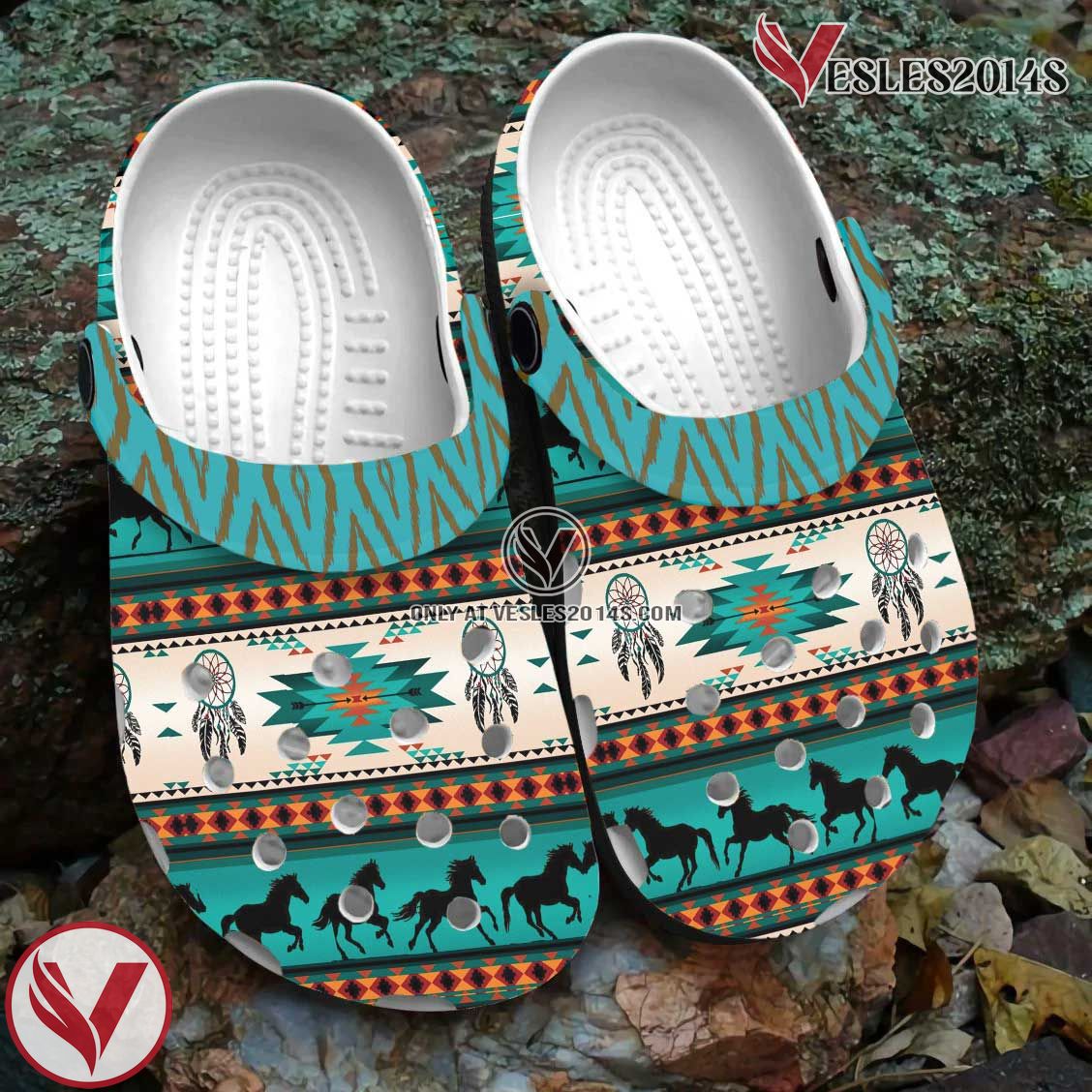 Native American Crocs Clog Shoes For Kid and Adult Style 66, Unique Gift From Vesles2014S 3