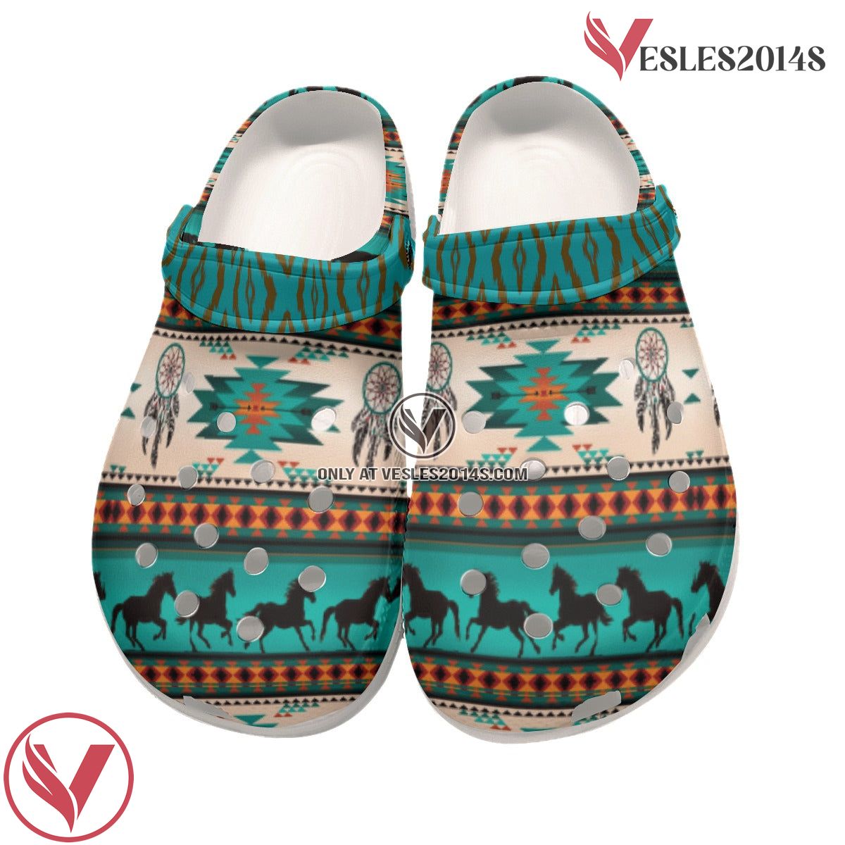 Native American Crocs Clog Shoes For Kid and Adult Style 66, Unique Gift From Vesles2014S 4