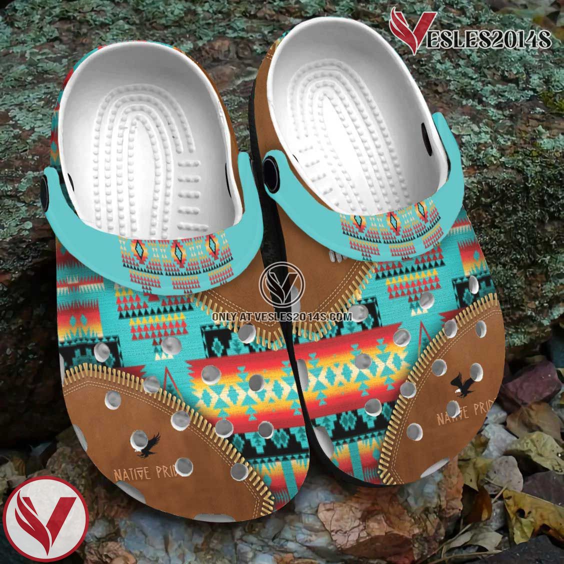 Native American Crocs Clog Shoes For Kid and Adult Style 69, Unique Gift From Vesles2014S 2