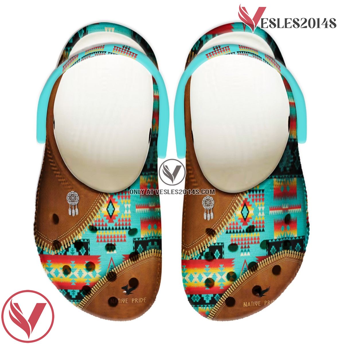 Native American Crocs Clog Shoes For Kid and Adult Style 69, Unique Gift From Vesles2014S 4
