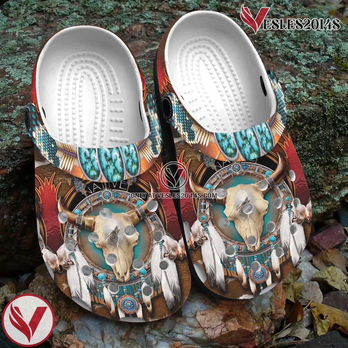 Native American Crocs Clog Shoes For Kid and Adult Style 70, Unique Gift From Vesles2014S 3