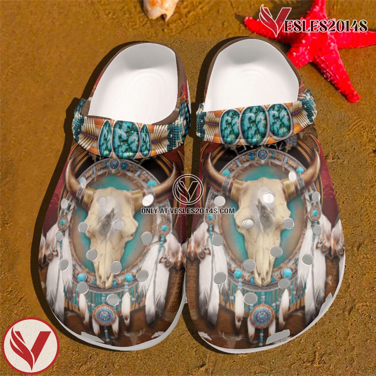 Native American Crocs Clog Shoes For Kid and Adult Style 70, Unique Gift From Vesles2014S 4