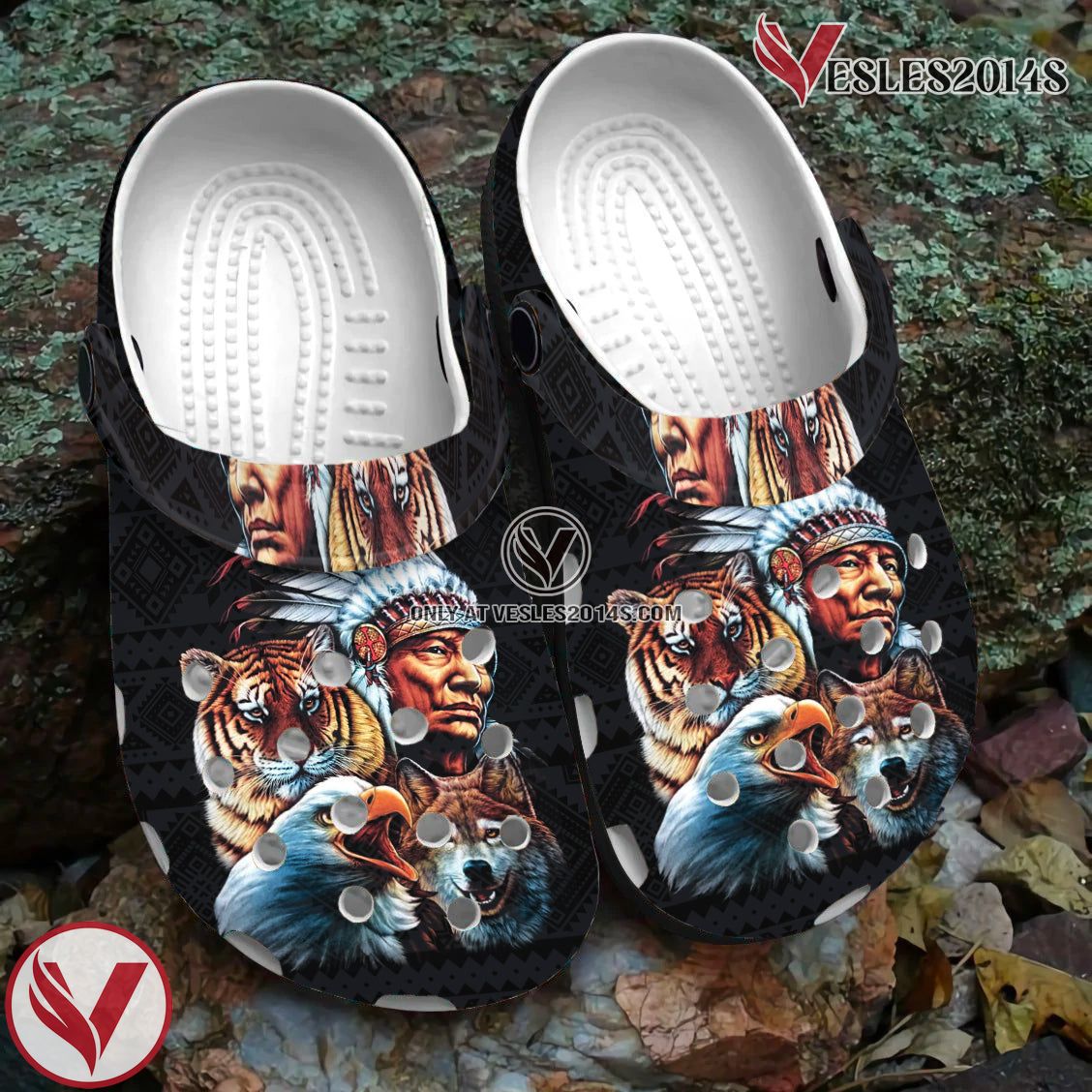 Native American Crocs Clog Shoes For Kid and Adult Style 71, Unique Gift From Vesles2014S 3