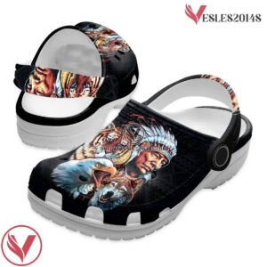 Native American Crocs Clog Shoes For Kid and Adult Style 71, Unique Gift From  Vesles2014S