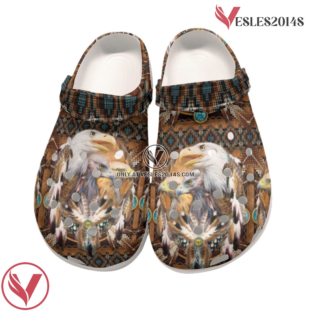 Native American Crocs Clog Shoes For Kid and Adult Style 73, Unique Gift From Vesles2014S 4