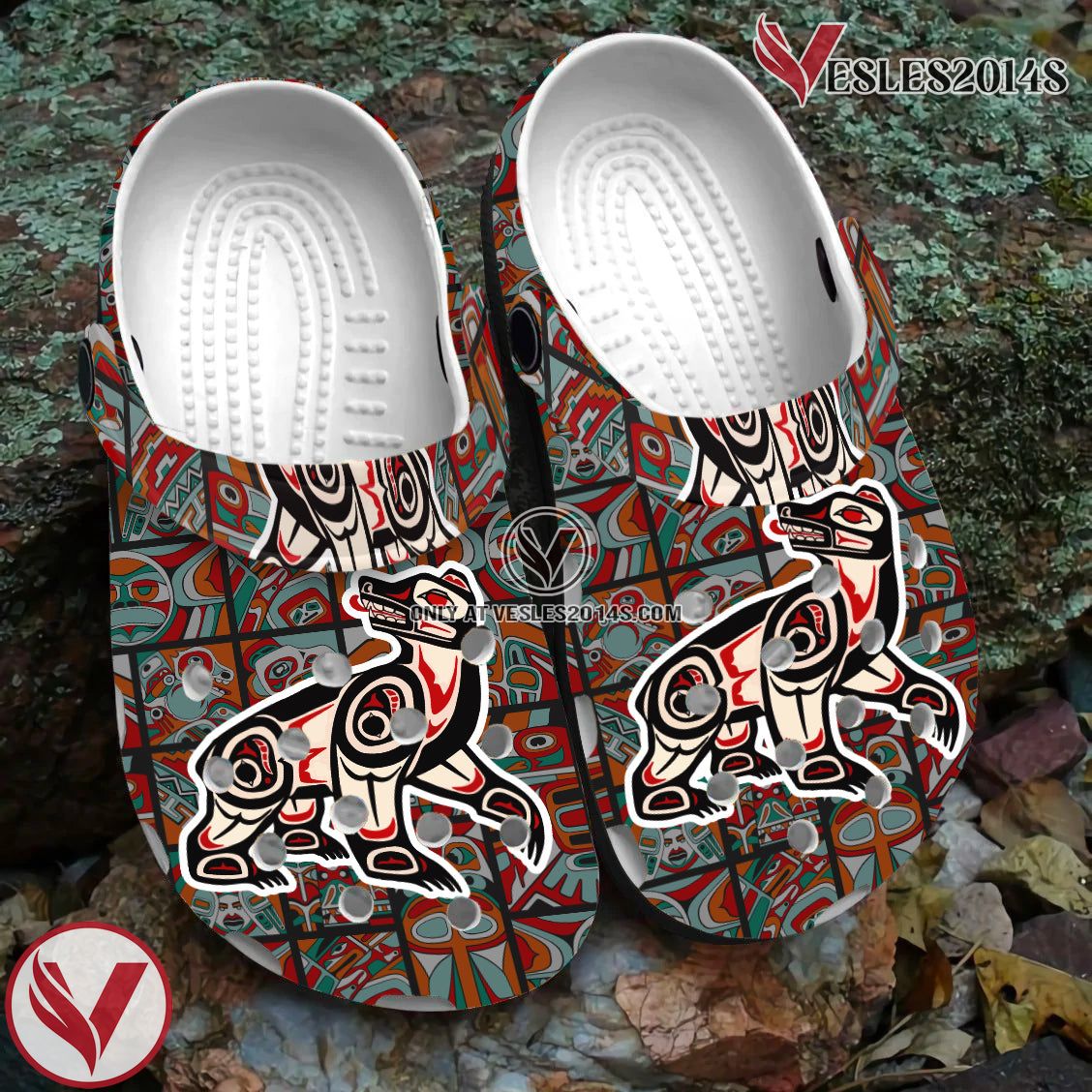 Native American Crocs Clog Shoes For Kid and Adult Style 74, Unique Gift From Vesles2014S 2